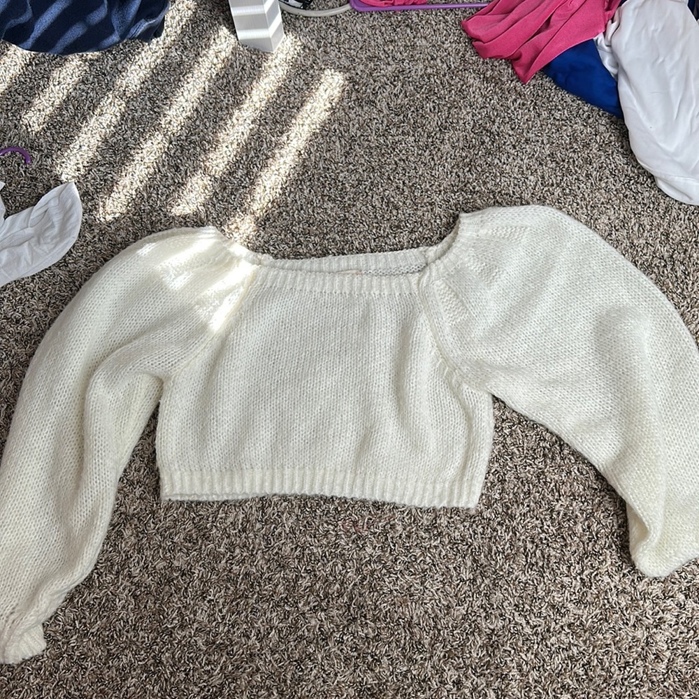 Off white altars state cropped sweater
